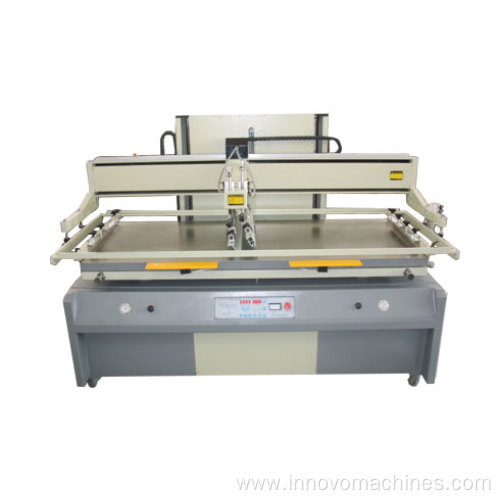 Vertical plane screen printing machine